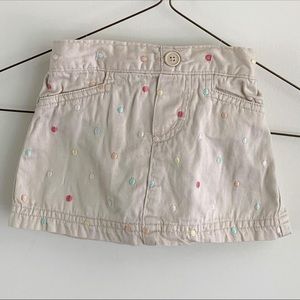 Gap pastel dot khaki skort